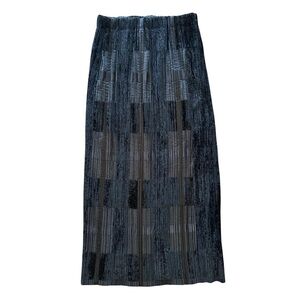 RARE Issey Miyake pleated velvet skirt